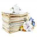 Drawing of pile of papers 