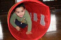 kid in tunnel